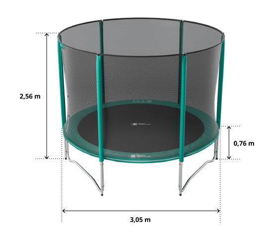 illustration de caractéristiques du produit Jump’Up 300 Trampolin - Pack XXL