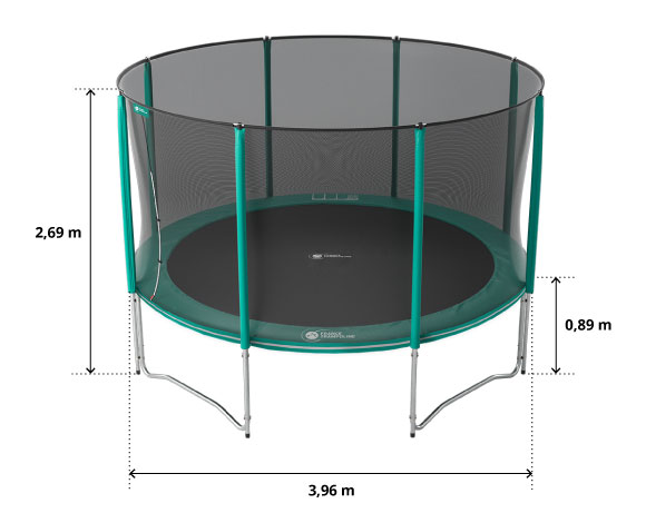 illustration de caractéristiques du produit Jump’Up Trampolin 390