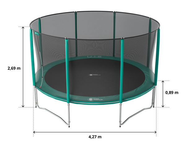 illustration de caractéristiques du produit Jump’Up 430 Trampolin - Pack XL
