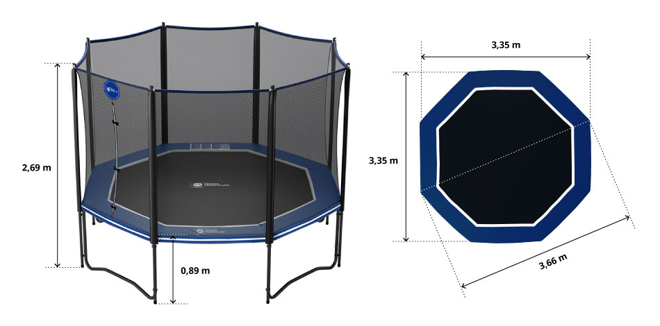illustration de caractéristiques du produit Octopulse 360 Trampolin - Pack XXL