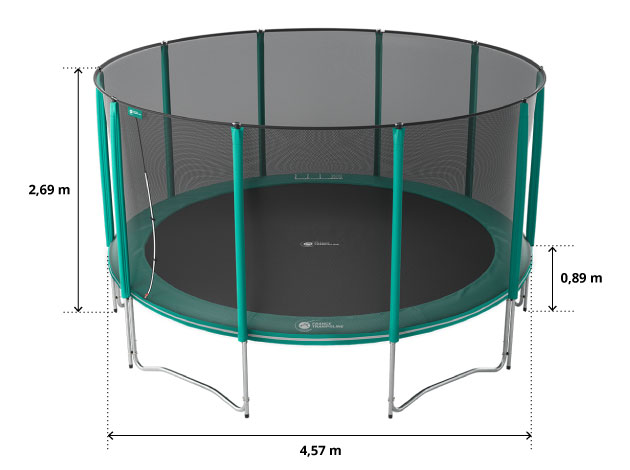 illustration de caractéristiques du produit Jump’Up 460 Trampolin - Pack XXL