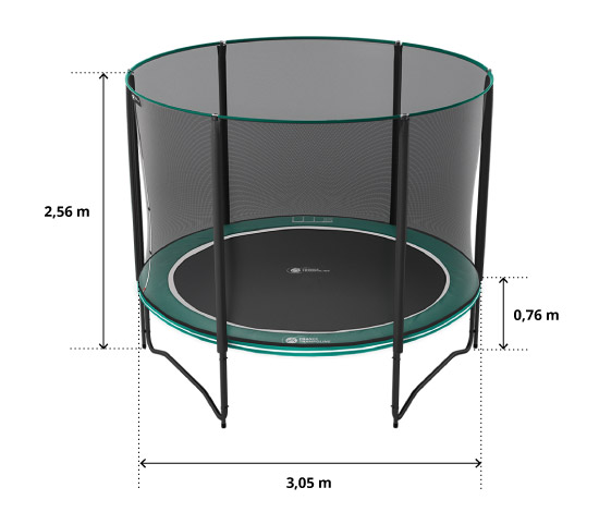 illustration de caractéristiques du produit Boost'Up 300 Trampolin - Pack XL