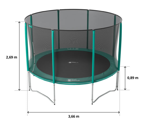 illustration de caractéristiques du produit Jump’Up 360 Trampolin - Pack XXL
