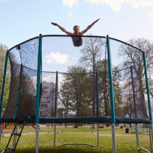 Sicheres Trampolinspringen