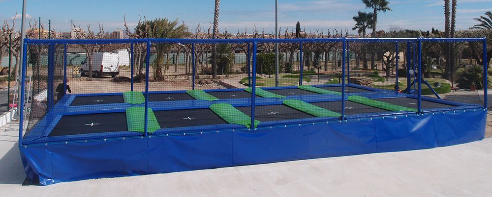 IMPULS Anlage - 10 rechteckige Trampoline