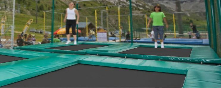 IMPULS Anlage - 4 rechteckige Trampoline